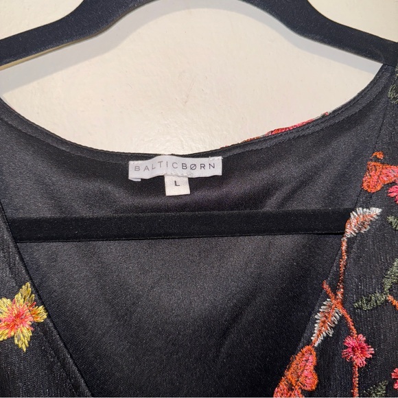 Baltic Born Floral Marsielle Black Dress With Pink, Orange, & Yellow Accents - Picture 9 of 16